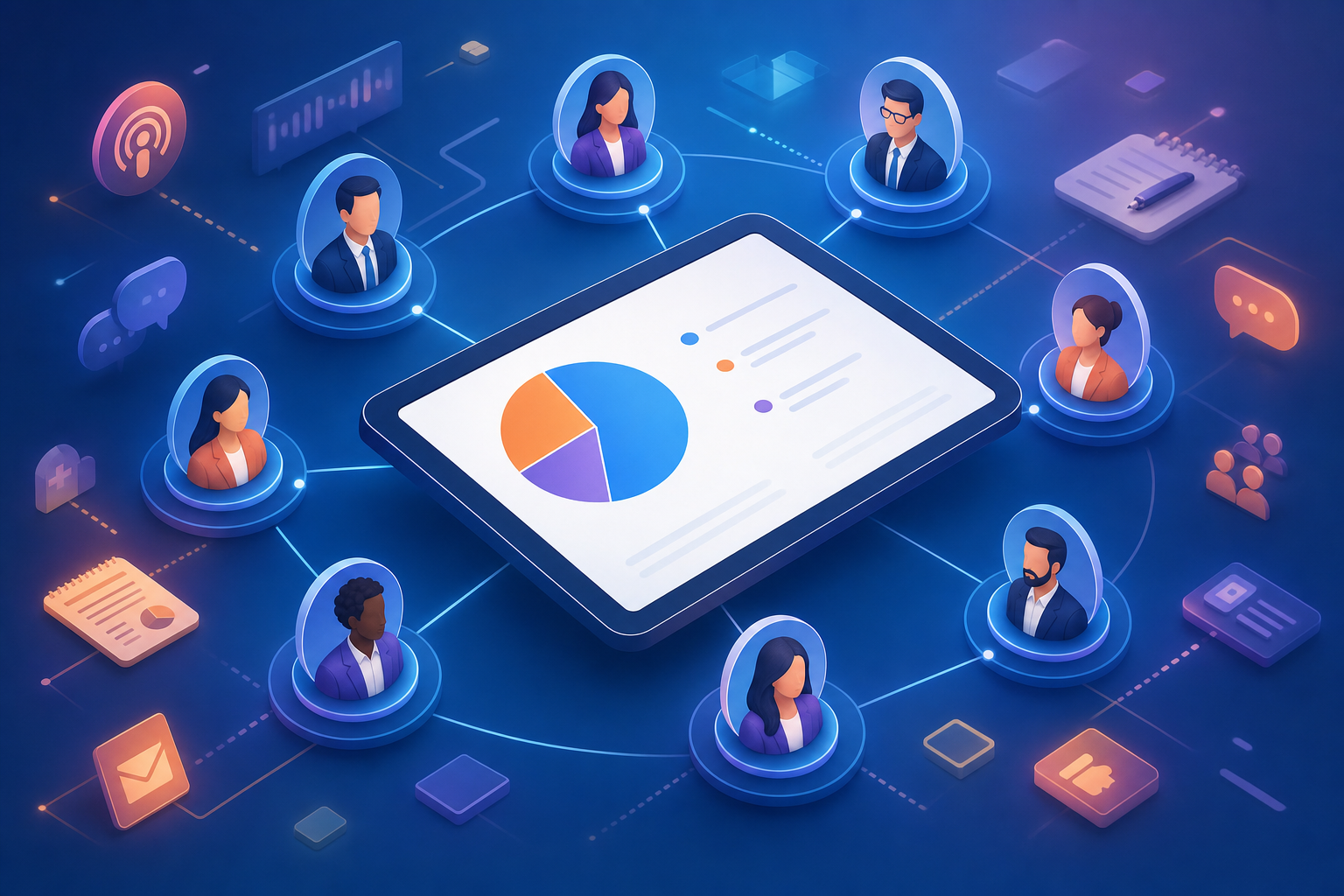 Invisible Touchpoints Orbiting Analytics Dashboard